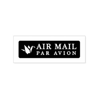 AIR MAIL PAR AVION 折り鶴 鳥 エアメールスタンプ origami bird ラバ Rubberstempel