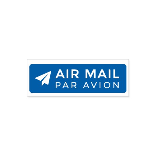 AIR MAIL PAR AVION 紙飛行機 エアメールスタンプ paper airplane o Zelfinktende Stempel (Design)