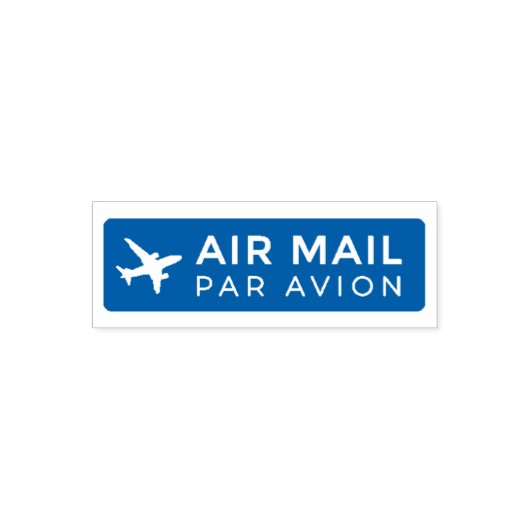 AIR MAIL PAR AVION 飛行機 エアメールスタンプ airplane セルフインキング Zelfinktende Stempel (Design)