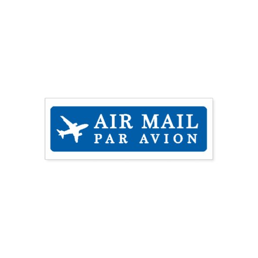 AIR MAIL PAR AVION 飛行機 エアメールスタンプ airplane セルフインキング Zelfinktende Stempel (Design)