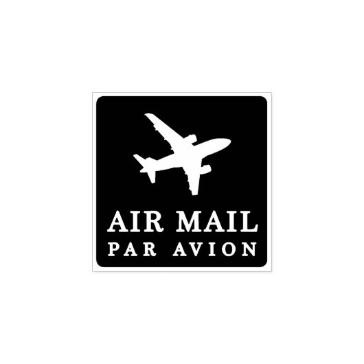 AIR MAIL PAR AVION 飛行機 エアメールスタンプ airplane ラバースタンプ Rubberstempel (Afrduk)