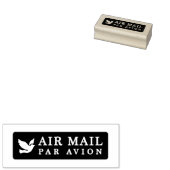 AIR MAIL PAR AVION 鳥 エアメールスタンプ bird birds ラバースタンプ Rubberstempel (Gestempeld)