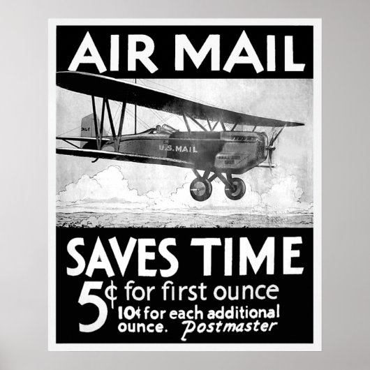 Air Mail Poster - Vintage (Voorkant)