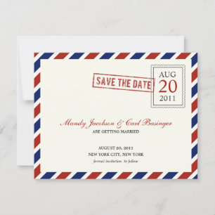 Air Mail Save the Date Notice