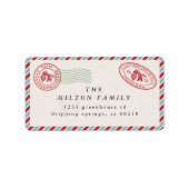 air mail super leuke vakantieretourlabel etiket (Voorkant)