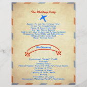  Air Mail Wedding Program Flyer: Onderdruk (Achterkant)