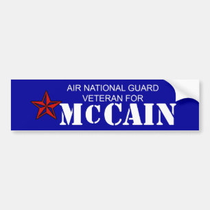 Air Nat Guard Vet voor McCain Bumpersticker