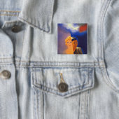 Air Orient ~ Europe - Orient Vierkante Button 5,1 Cm (In situ)