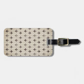 Air Plane Retro Patroon Bagagelabel (Voorkant horizontaal)