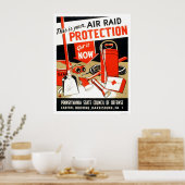 Air Raid Protection 1943 WPA Poster (Keuken)