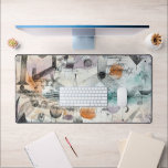 Air Realm Geometry – Klee Inspired Desk Mat<br><div class="desc">Turn your desk into a quiet sky of ideas. This Paul Klee–inspired geometric abstract desk mat floats with muted blues, oranges and airy line art. A surreal Bauhaus-style landscape that sparks focus, creativity and calm—perfect for art lovers, designers and deep thinkers.</div>