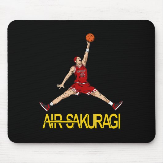 Air Sakuragi Anime Style Bysketbyll Design Muismat (Voorkant)