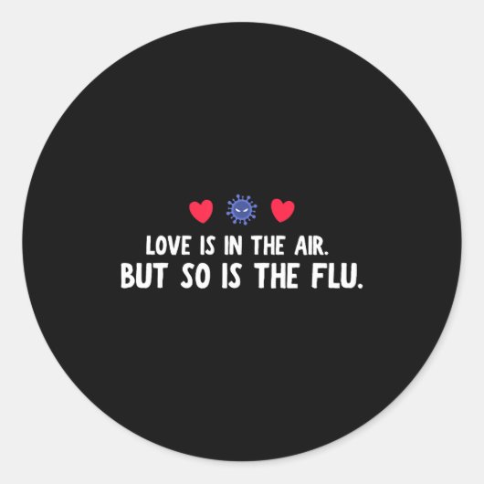 Air So Flu Valentine's Day Ronde Sticker (Voorkant)