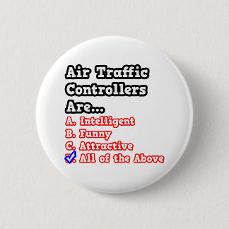 Air Traffic Controller Quiz.. Ronde Button 5,7 Cm