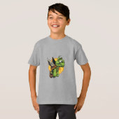 Airborne Cartoon Turtle T-shirt (Voorkant volledig)