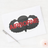 Airborne Crest SUBDUED Ovale Sticker (Envelop)