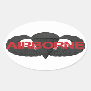 Airborne Crest SUBDUED Ovale Sticker