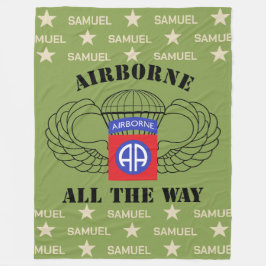 Airborne helemaal aangepaste naam Fleece