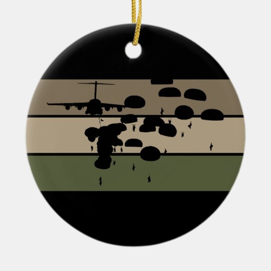 Airborne Jump Keramisch Ornament (Voorkant)