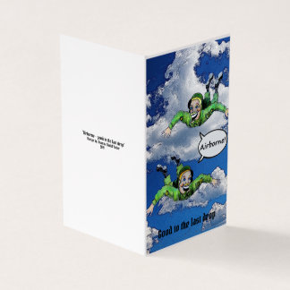 Airborne, legerspringparachutist, legercartoon kaart