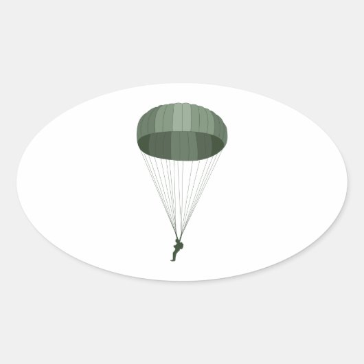 Airborne Paratrooper Ovale Sticker (Voorkant)