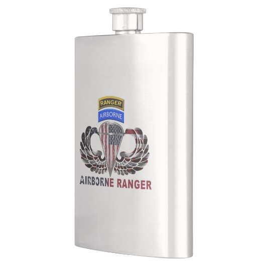 Airborne Ranger Master Flaming Parachutist Wings Flacon (Links)