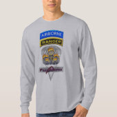 Airborne Ranger Master Flaming Parachutist Wings T-shirt (Voorkant)