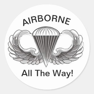Airborne. Ronde Sticker