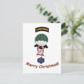 Airborne Santa Feestdagenkaart (Staand voorkant)