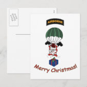 Airborne Santa Feestdagenkaart (Voorkant / Achterkant)