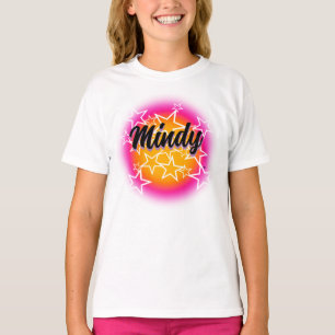 Airbrush nom personnalisé étoiles T-Shirt