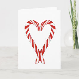 Airbrushed Candy Cane Heart Christmas Card Kaart
