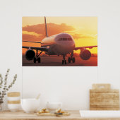 Airbus A320 - Backing on Sunset Poster (Keuken)