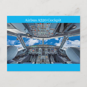 Airbus A320 Cockpit Briefkaart