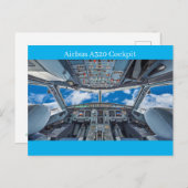 Airbus A320 Cockpit Briefkaart (Voorkant / Achterkant)