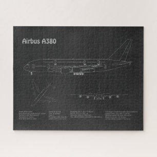 Airbus A380 - Vliegtuigblauwdruk Tekenplannen PD Legpuzzel