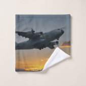 Airbus A400M Au Coucher Du Soleil (Gant de toilette)