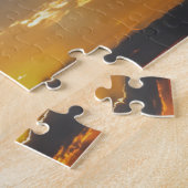 Airbus A400m op zonsondergang Legpuzzel (Zijkant)