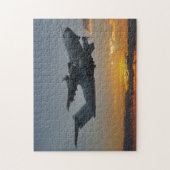 Airbus A400m op zonsondergang Legpuzzel (Verticaal)