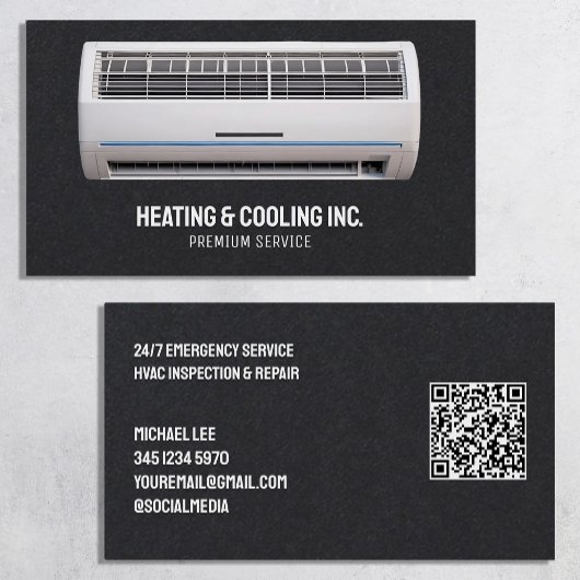 ❄️ airconditioning aangepaste QR Visitekaartje