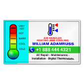 Airconditioning Verwarming & Koeling Service, HVAC Magnetisch Visitekaartje (Voorkant)