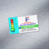 Airconditioning Verwarming & Koeling Service, HVAC Magnetisch Visitekaartje (Voorbeeld)