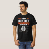 Aircraft Mechanics Brain Aviation Funny Aircraft M T-shirt (Voorkant volledig)