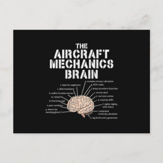 Aircraft Mechanics Brain Aviation Gift Aankondigingskaart