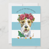 Airdale Terrier Puppy Theme Baby shower Invitation (Dos)