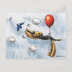 Aire-Balloon Airedale Terrier Briefkaart