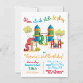 Aire de jeu Anniversaire Fête Invitation (Devant)