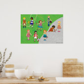 Aire de jeux affiche garçons et filles (Cuisine)