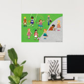 Aire de jeux affiche garçons et filles (Bureau à domicile)