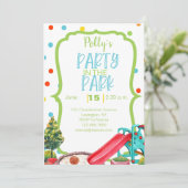 Aire de jeux Anniversaire Fête Invitation Parc En (Debout devant)